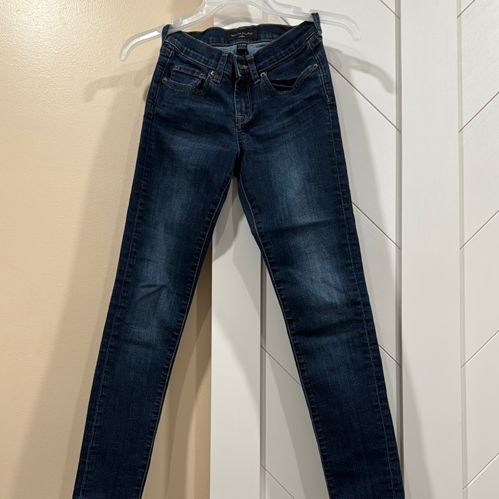 Banana Republic Factory Blue Skinny Jeans with Stretch